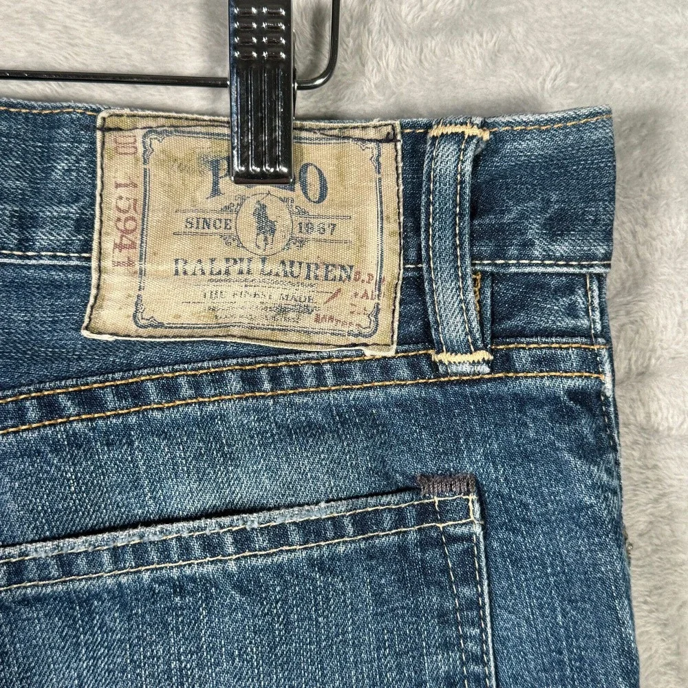 Ralph Lauren Jeans Mens 36x30 (Actual 38x31) Blue Slim‎ Straight 018